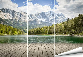 Fototapete Waldsee auf strukturiertem Vlies