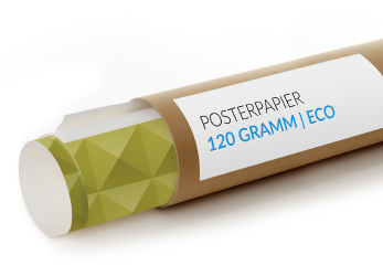 Eco Plakatdruck, 120g/m2, in einer Versandrolle
