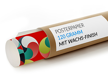 bunter Plakatdruck, 120g/m2, in einer Versandrolle