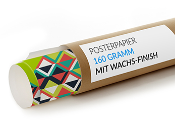bunter Plakatdruck, 160g/m2, in einer Versandrolle