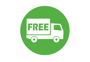 Ein grünes Logo für freie Versandkosten