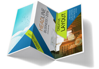 DIN A4 Falzflyer mit Zickzackfalz DIN A4 Flyer - Zickzackfalz