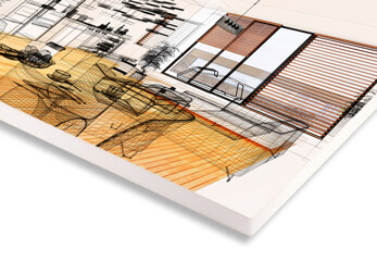 Polysterol-Leichtschaumplatte Architektur Druck auf Polystyrol Platte