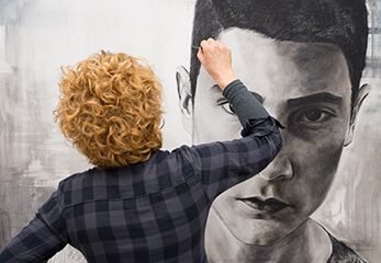 Giclée Drucke in Fine Art Qualität Künstler bei der Arbeit