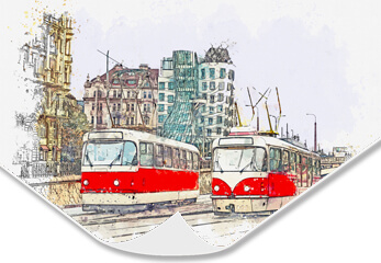 Fine Art Druck auf Posterpapier Classic Strichzeichnung als Fine Art Druck auf Posterpapier Classic