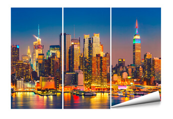 Fototapeten Druck Eine Vliestapete mit der Skyline von New York