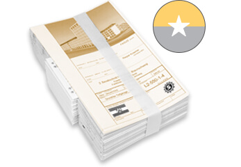 Farbplot Premium Ein Stapel gefalteter Zeichnungen auf Qualitätspapier